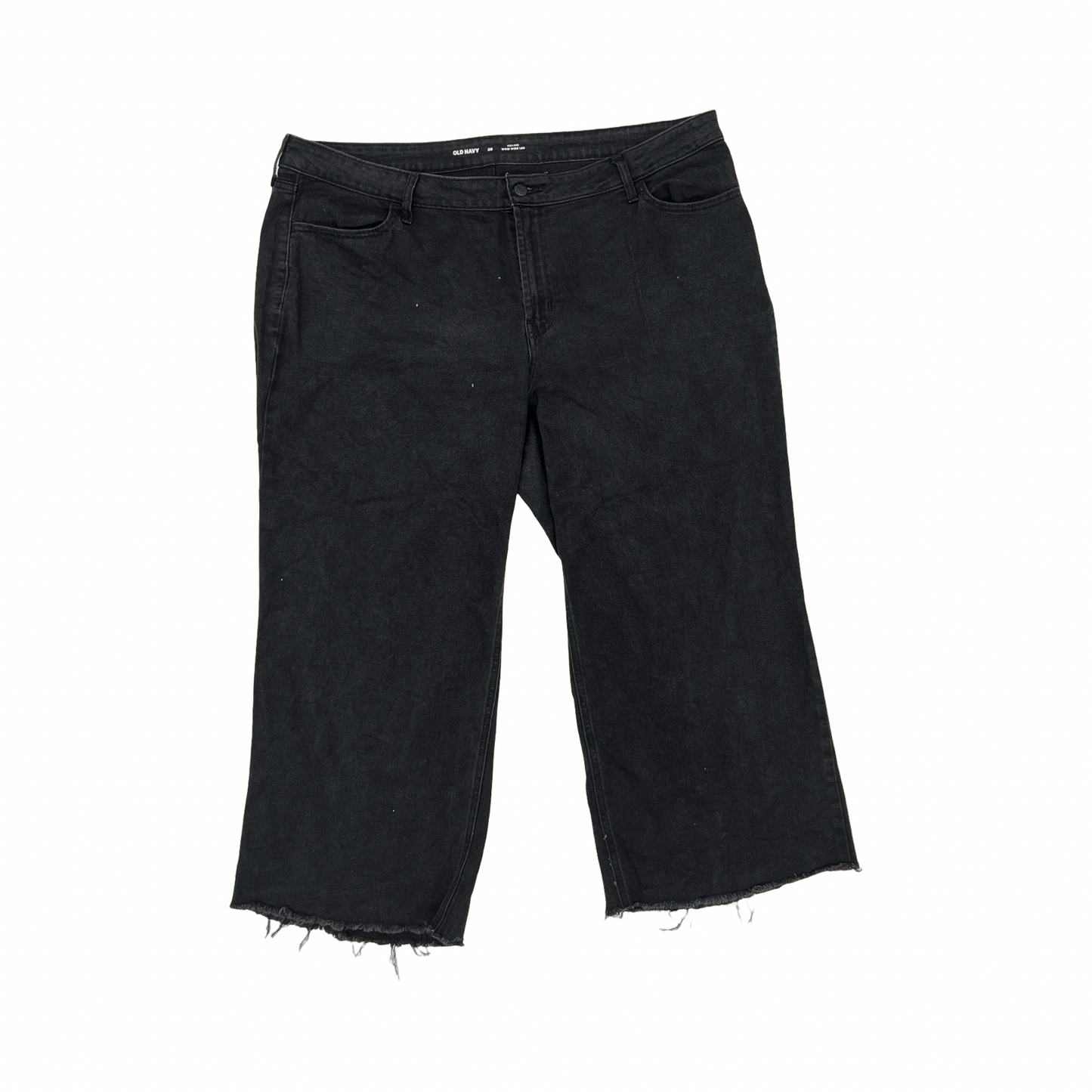 Jeans Wide Leg By Old Navy In Black Denim, Size:20