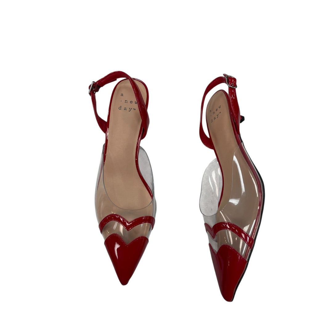 Shoes Flats By A New Day In Red, Size:8.5