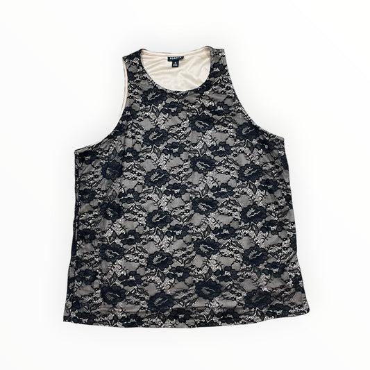 Top Sleeveless By Torrid In Black & Cream, Size:L