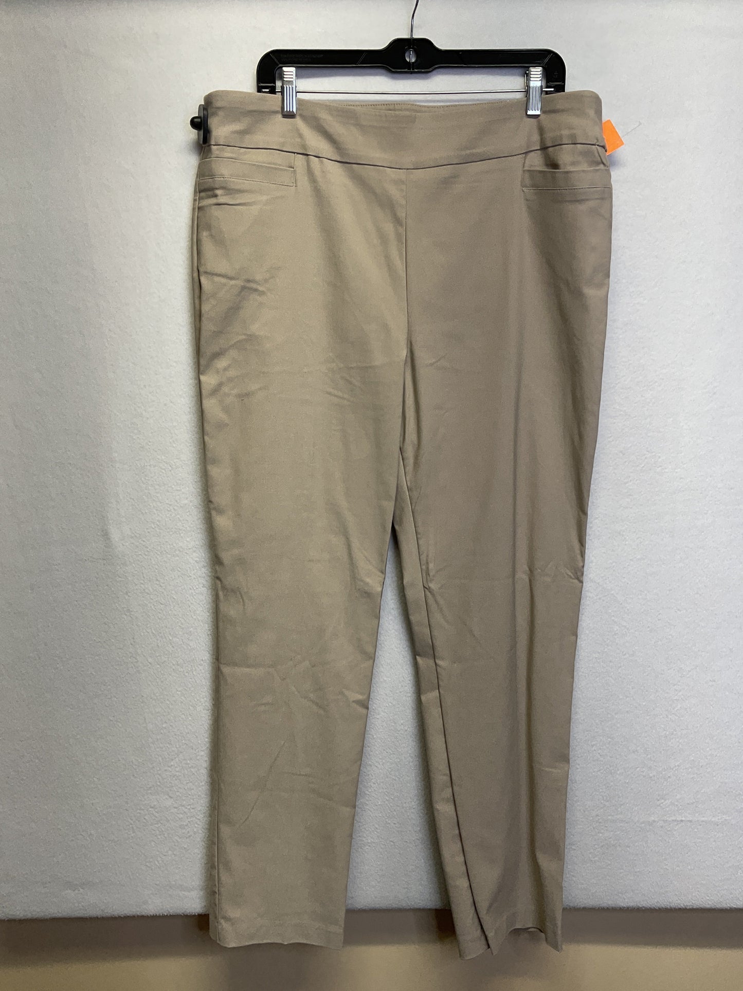 Pants Leggings By Kim Rogers In Beige, Size:18