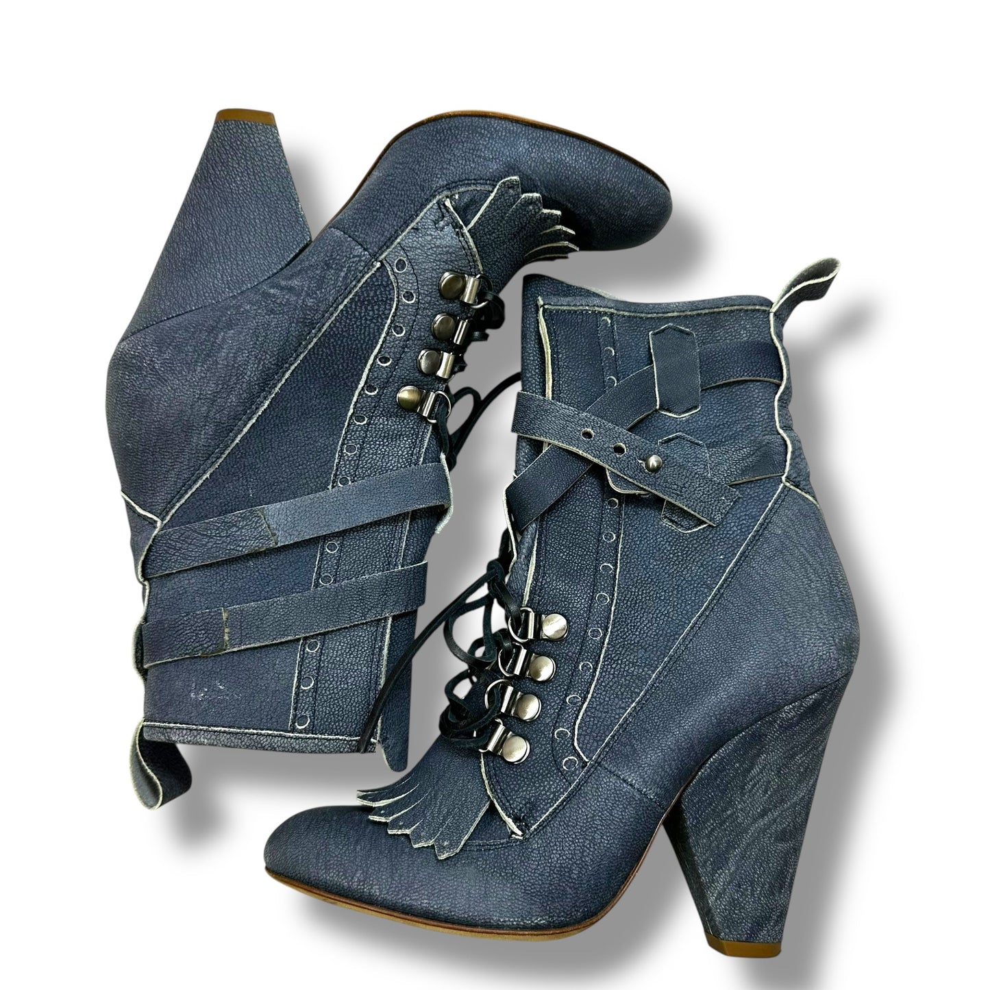 Shoes Heels Block By Jerome C. Rousseau In Blue, Size: 5.5
