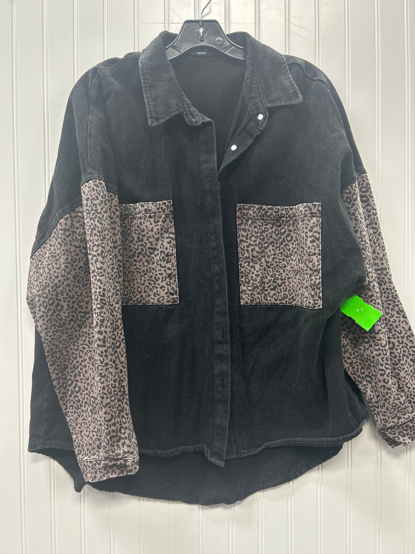 Jacket Denim By Vici In Black Denim, Size:M
