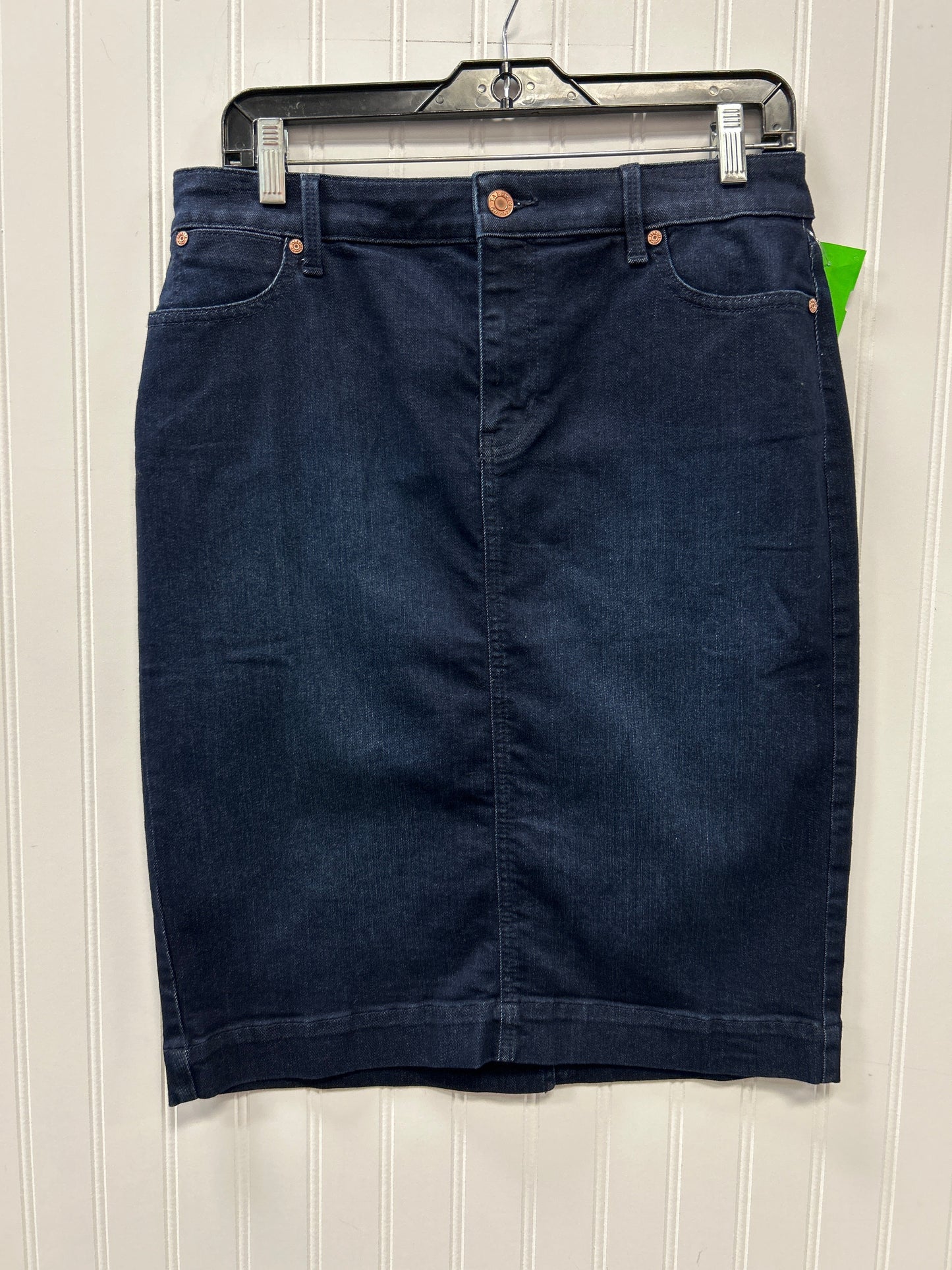 Skirt Midi By Talbots In Blue Denim, Size:10P