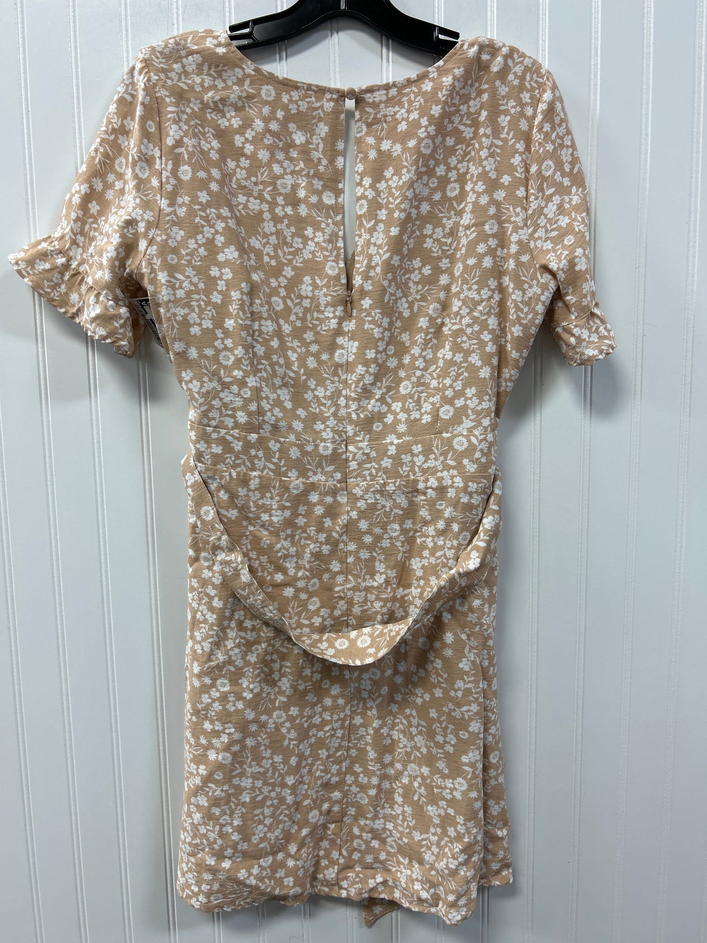 Dress Casual Midi By Cmc In Tan, Size:L