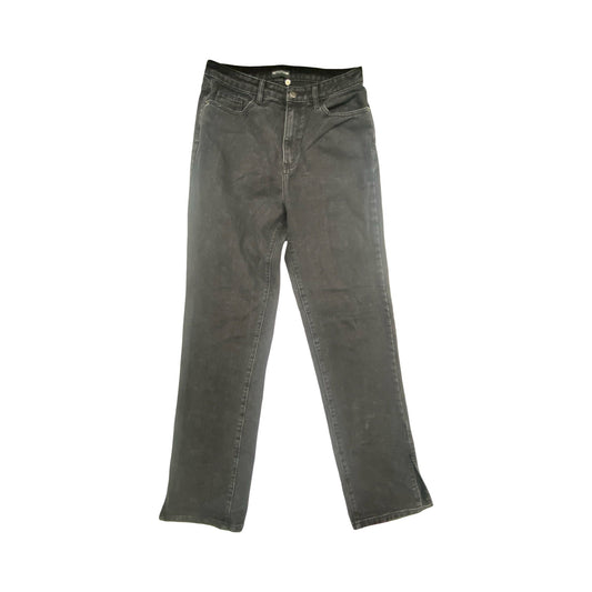 Jeans Wide Leg By Pretty Little Thing In Black Denim, Size:8