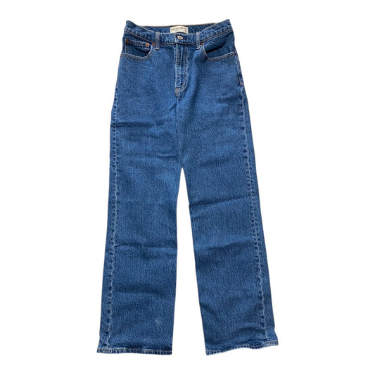 Jeans Straight By Abercrombie And Fitch In Blue Denim, Size:6