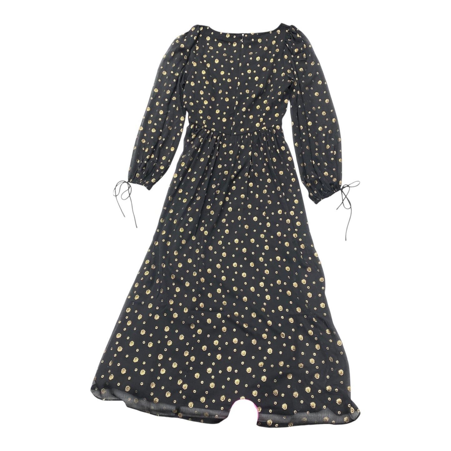 Dress Casual Maxi By Loft In Black & Gold, Size:6