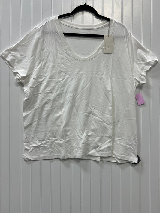 Top Ss Basic By A New Day In White, Size:2X