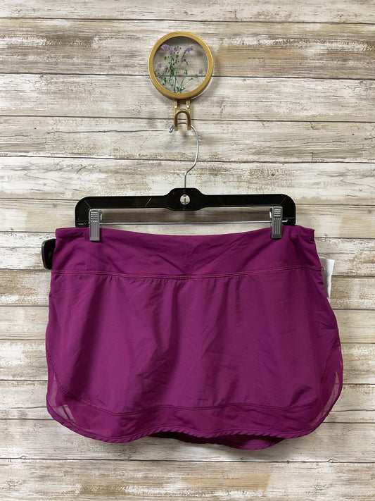 Athletic Shorts By Lululemon In Purple, Size:10