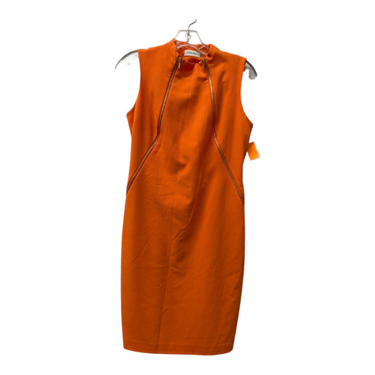 Dress Work By Calvin Klein In Orange, Size:S