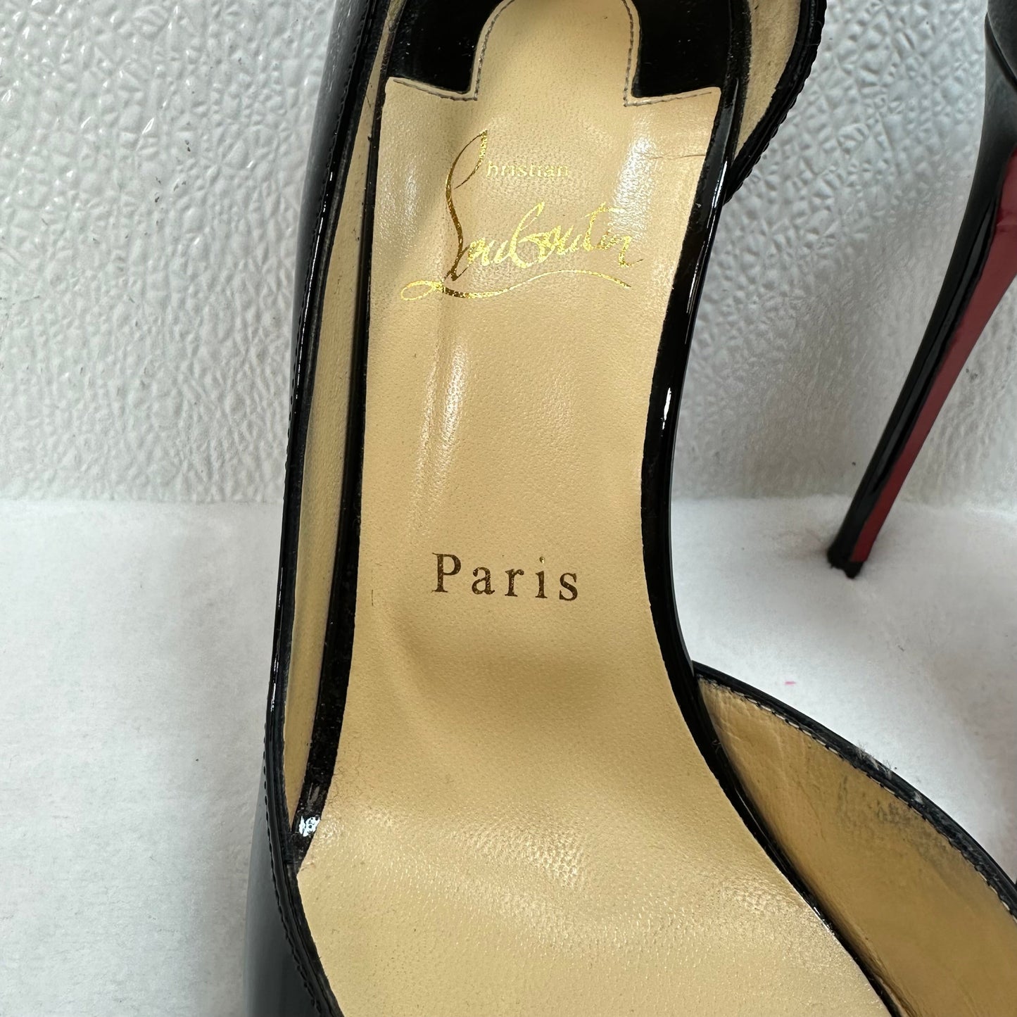 Shoes Luxury Designer By Christian Louboutin In Black, Size: 39