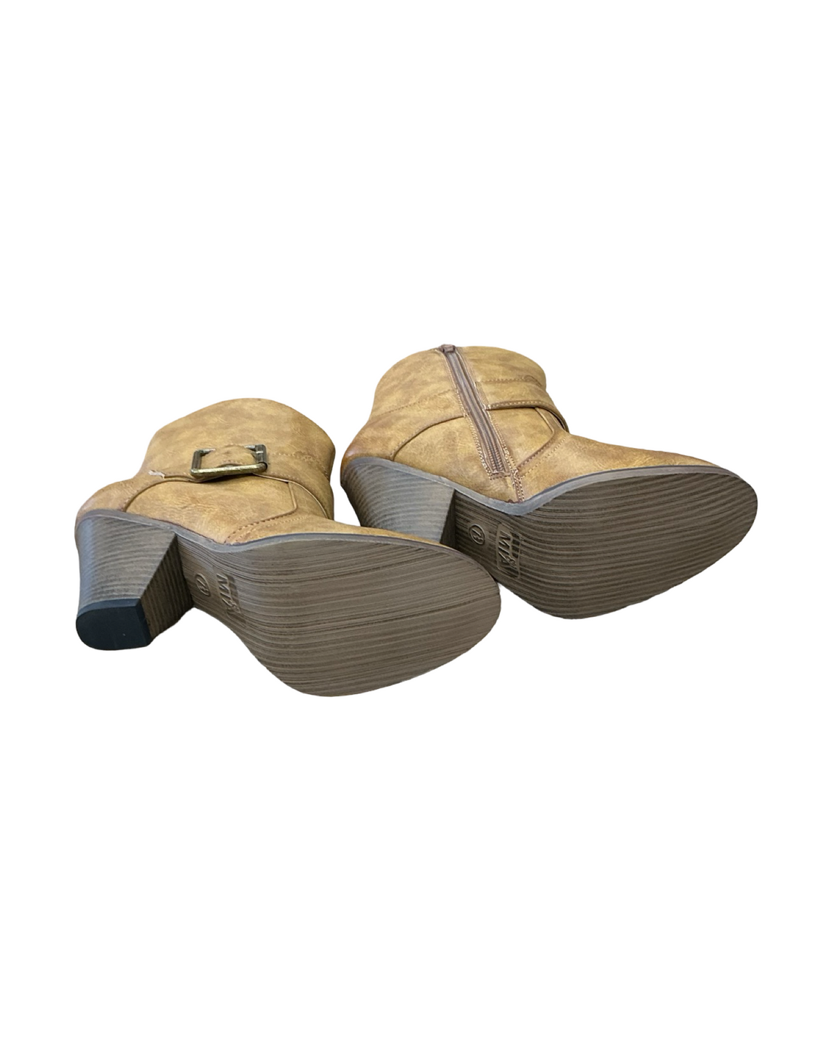 Boots Ankle Heels By Mia In Tan, Size:7.5