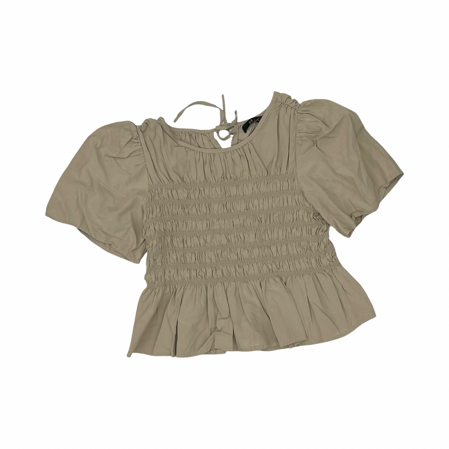 Blouse Ss By Clothes Mentor In Tan, Size:S