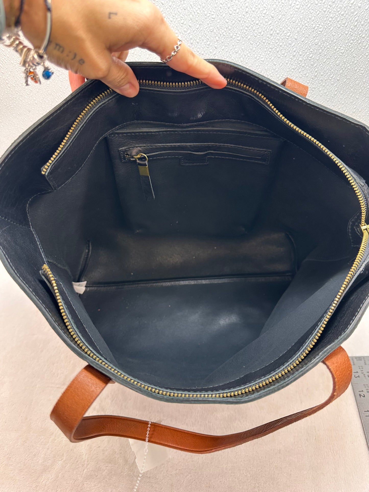 Tote Leather By Madewell, Size: Large