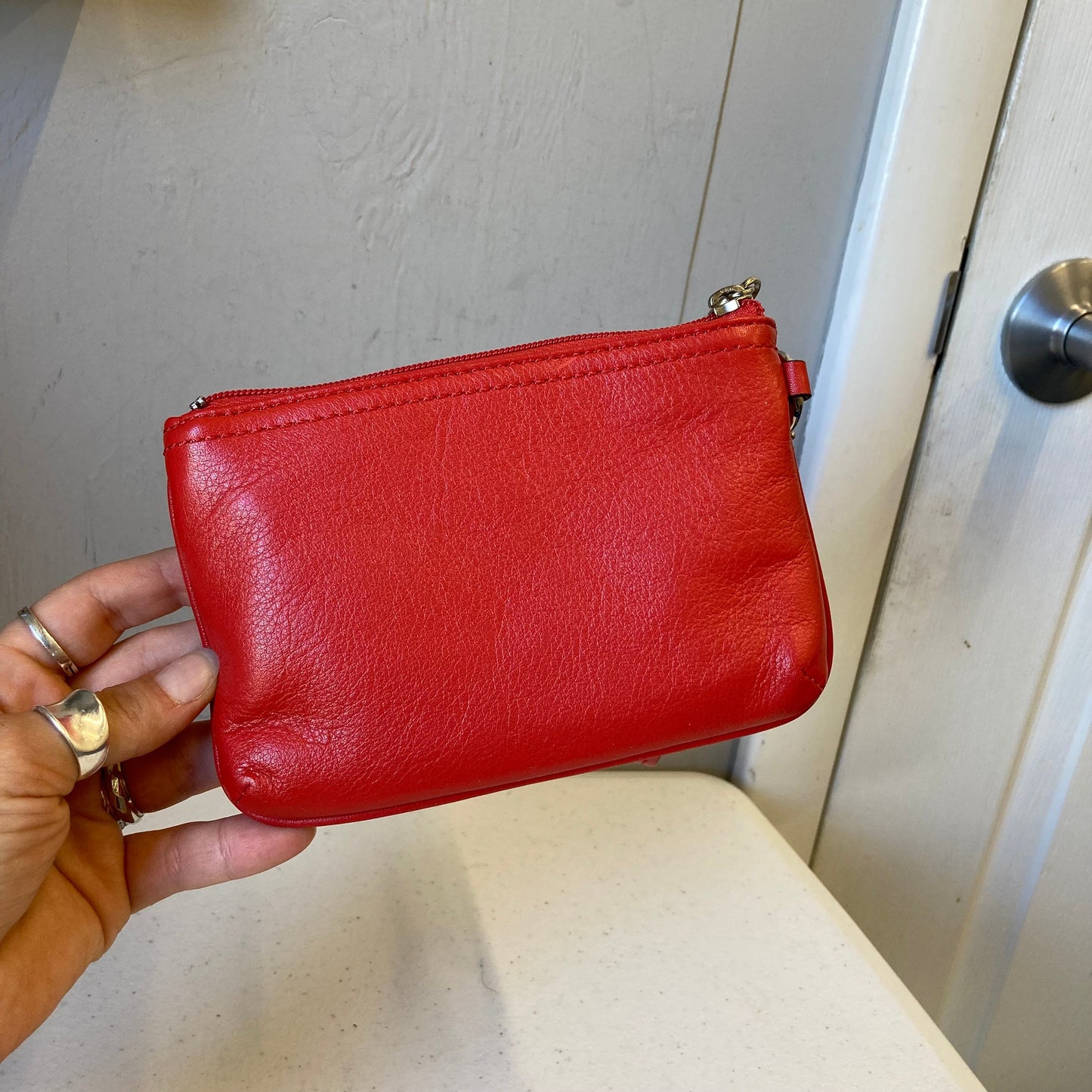Wristlet Designer By Coach In Red, Size:Small