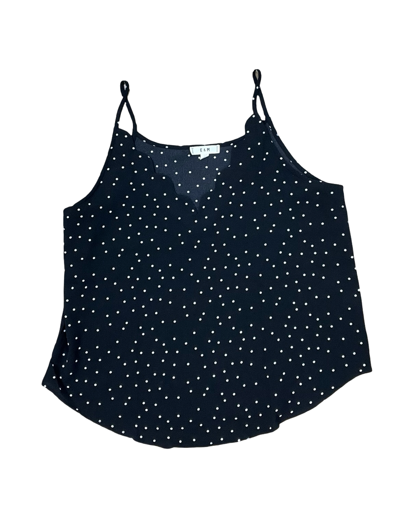 Top Sleeveless By E&M In Black & White, Size:M