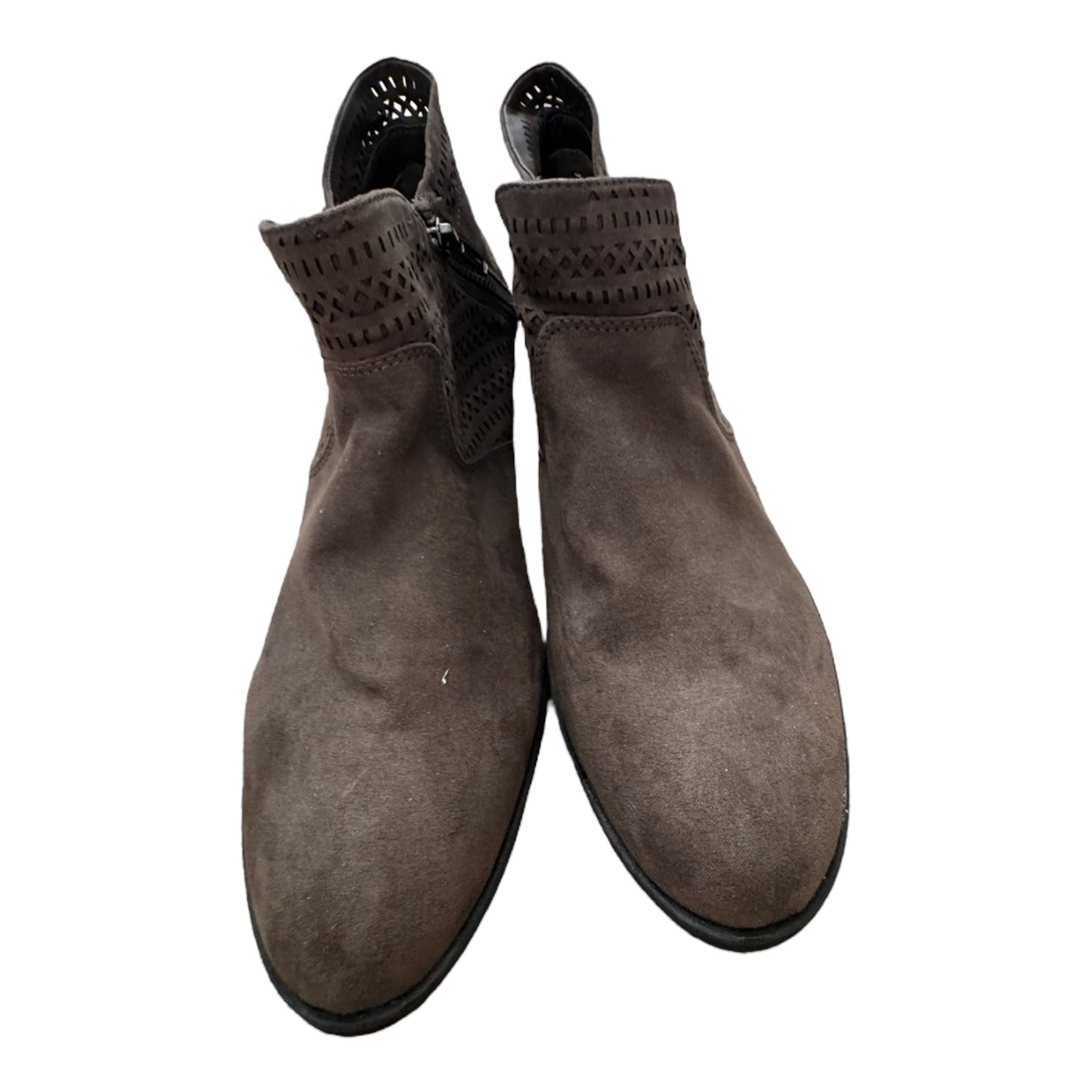 Boots Ankle Heels By American Rag In Brown, Size:9.5