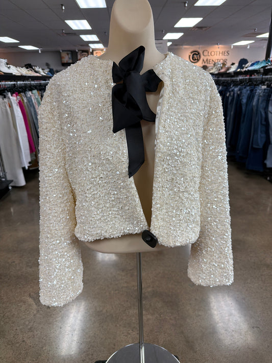 Cardigan By H&M In Black & Cream, Size:M