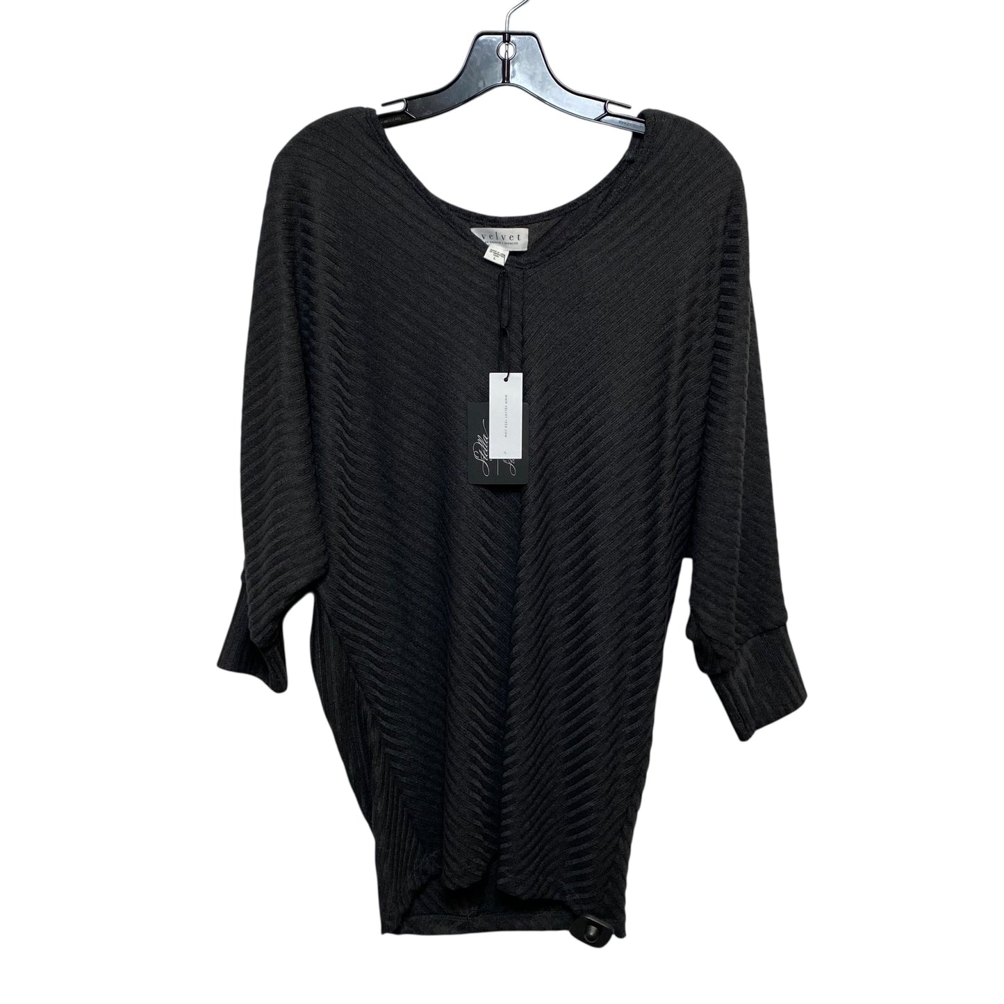 Top 3/4 Sleeve By Velvet By Graham & Spencer In Grey, Size:L