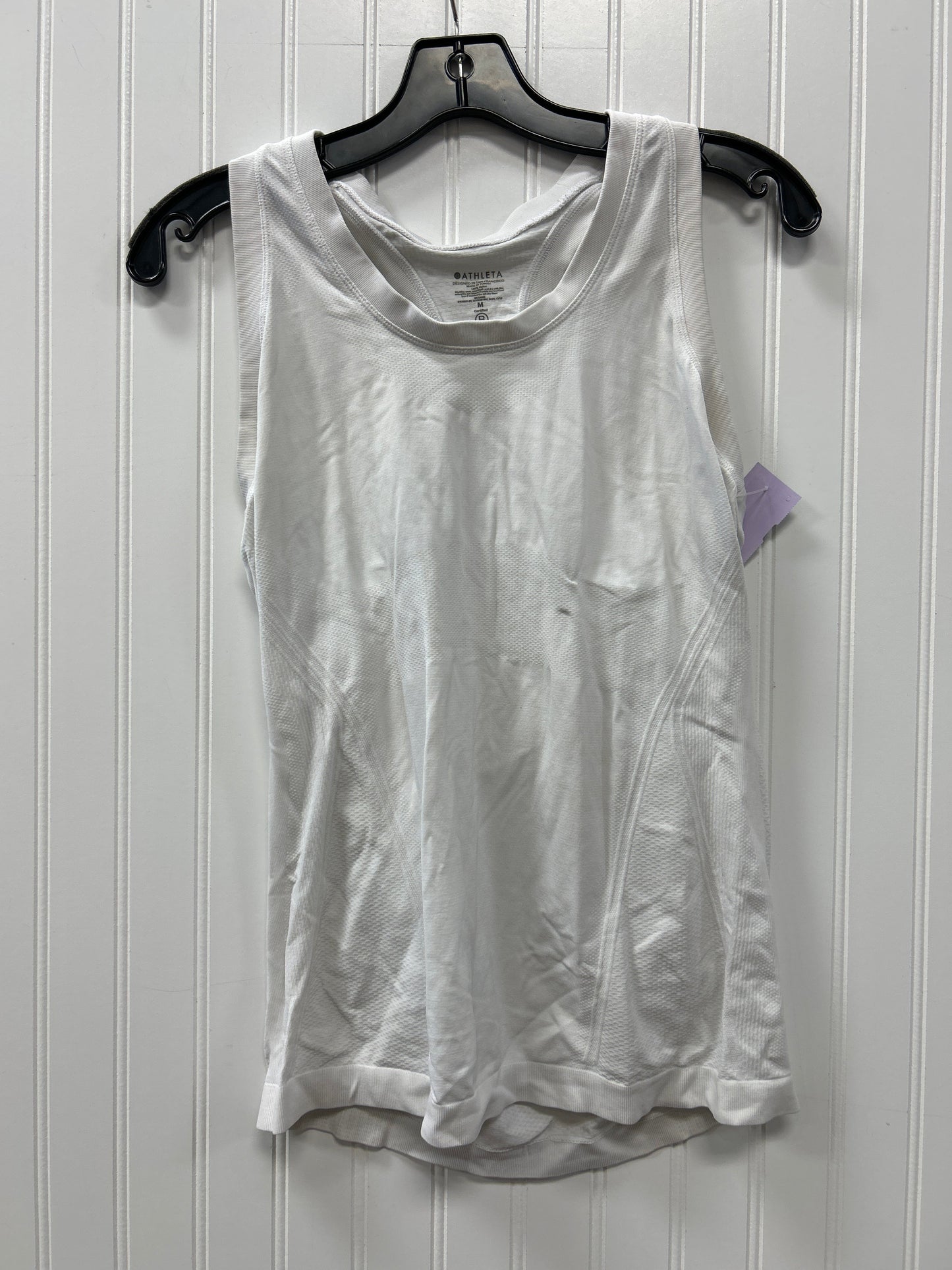 Athletic Tank Top By Athleta In White, Size:M