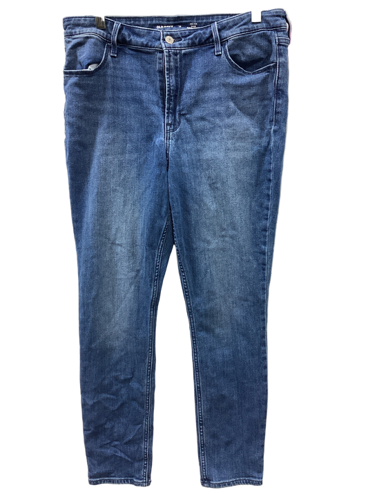 Jeans Skinny By Old Navy In Blue Denim, Size:14