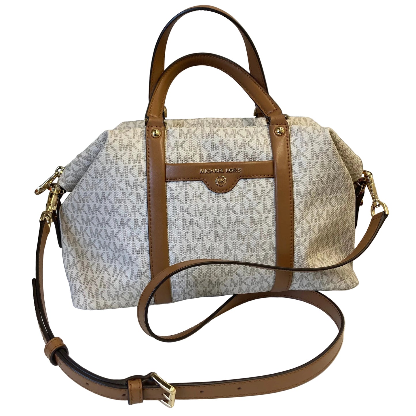 Handbag Designer By Michael Kors In Cream, Size:Medium