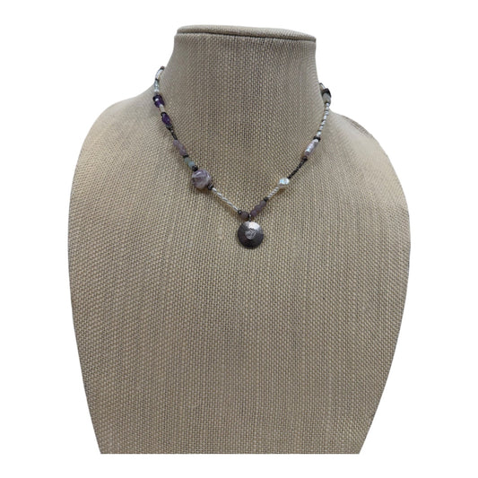 Necklace Other By Cme In Purple & White