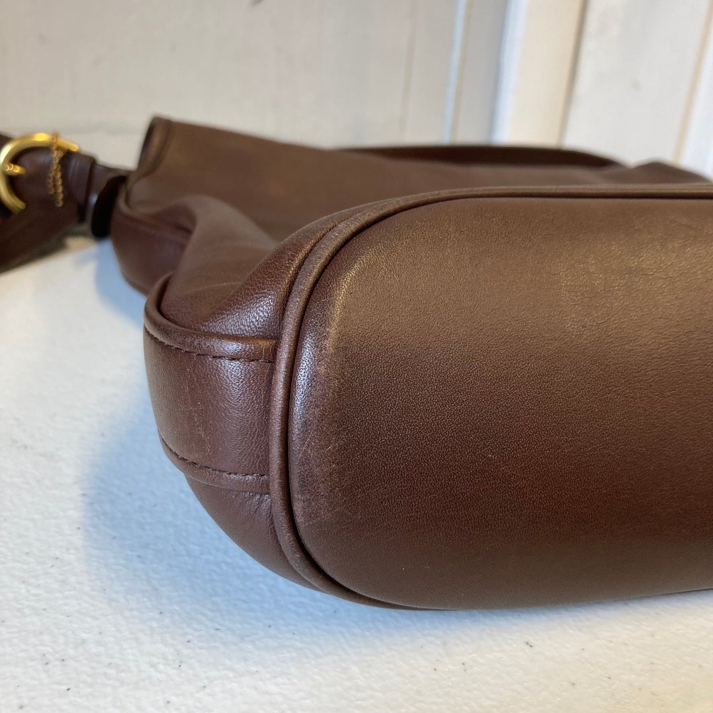 Crossbody Designer By Coach In Brown, Size:Large