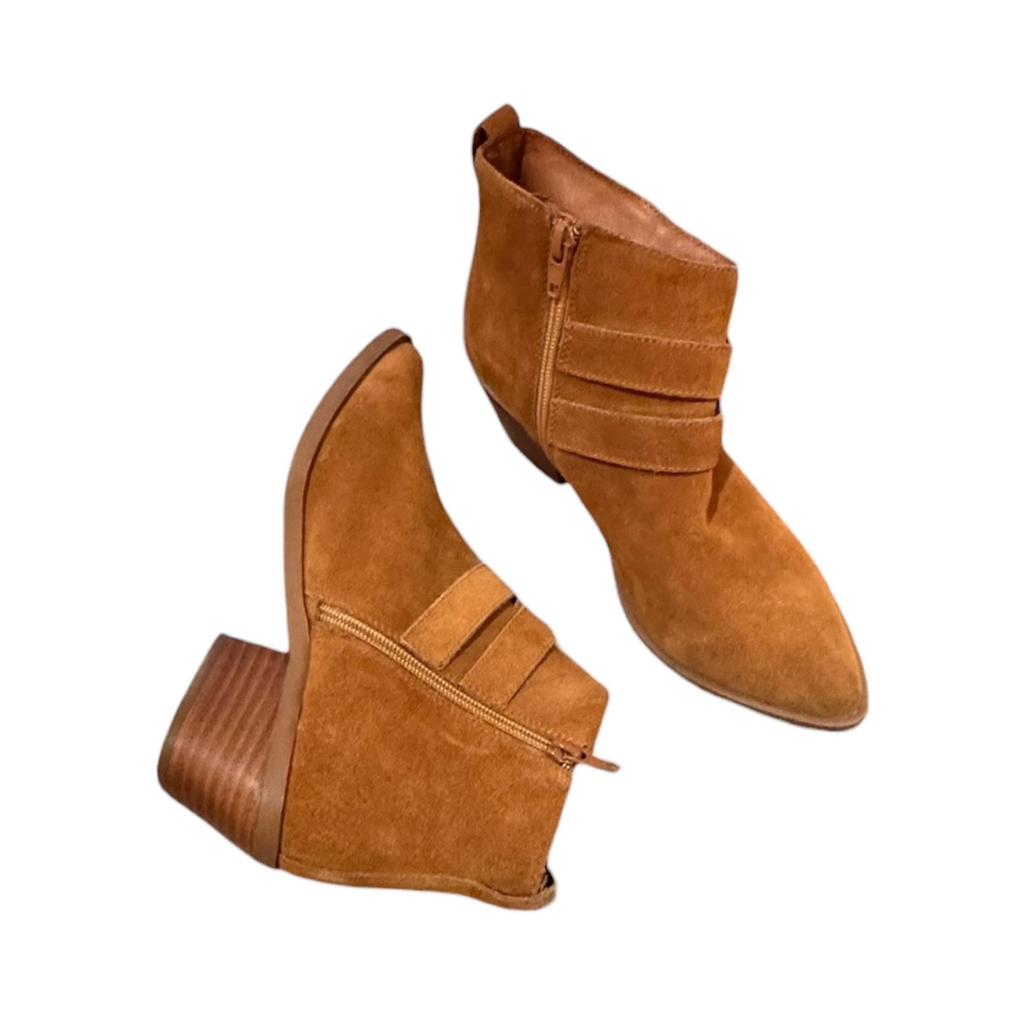 Boots Ankle Heels By Steve Madden In Brown, Size:7