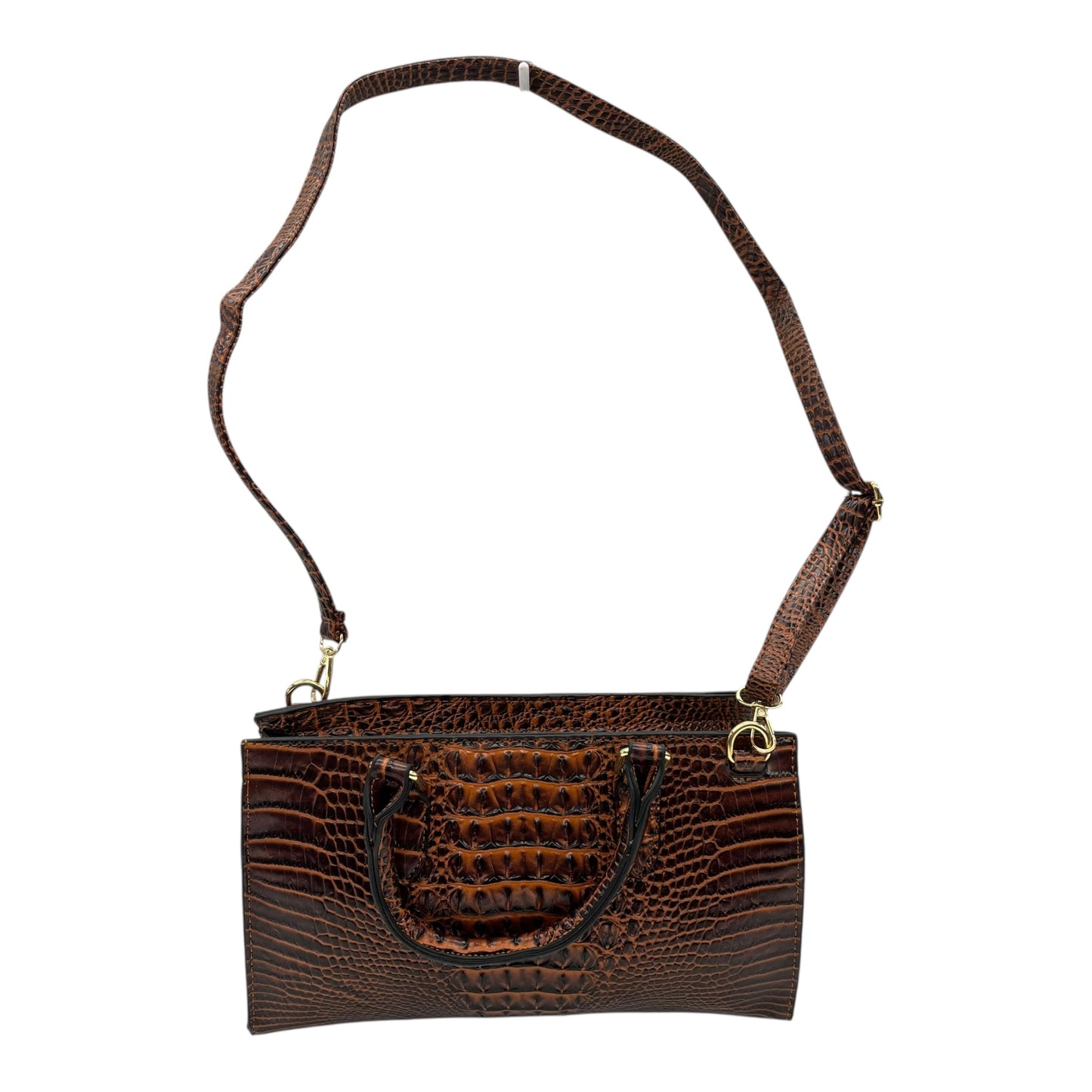 Crossbody By Clothes Mentor In Brown & Orange, Size:Medium