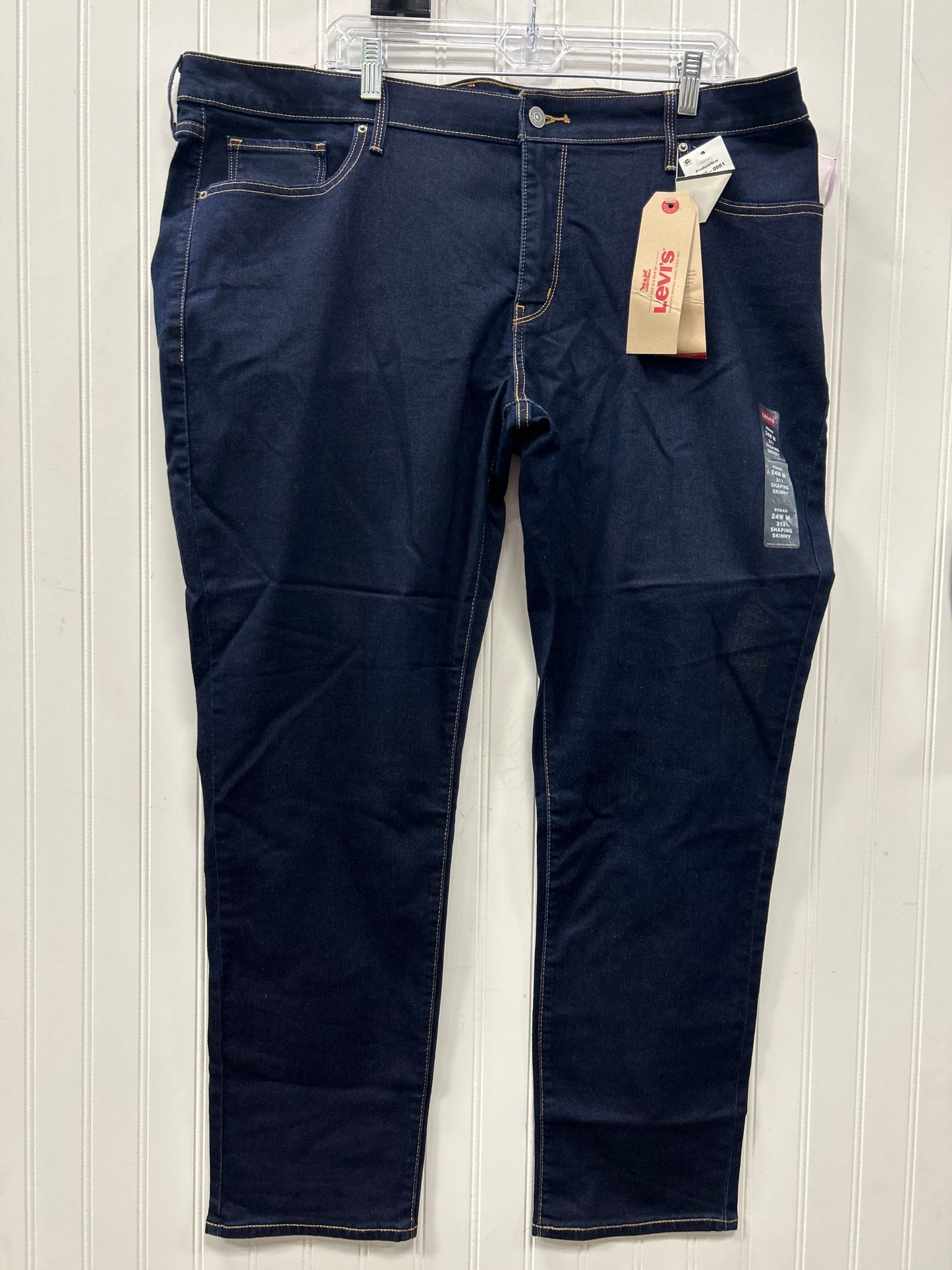 Jeans Skinny By Levis In Blue Denim, Size:24 NWT