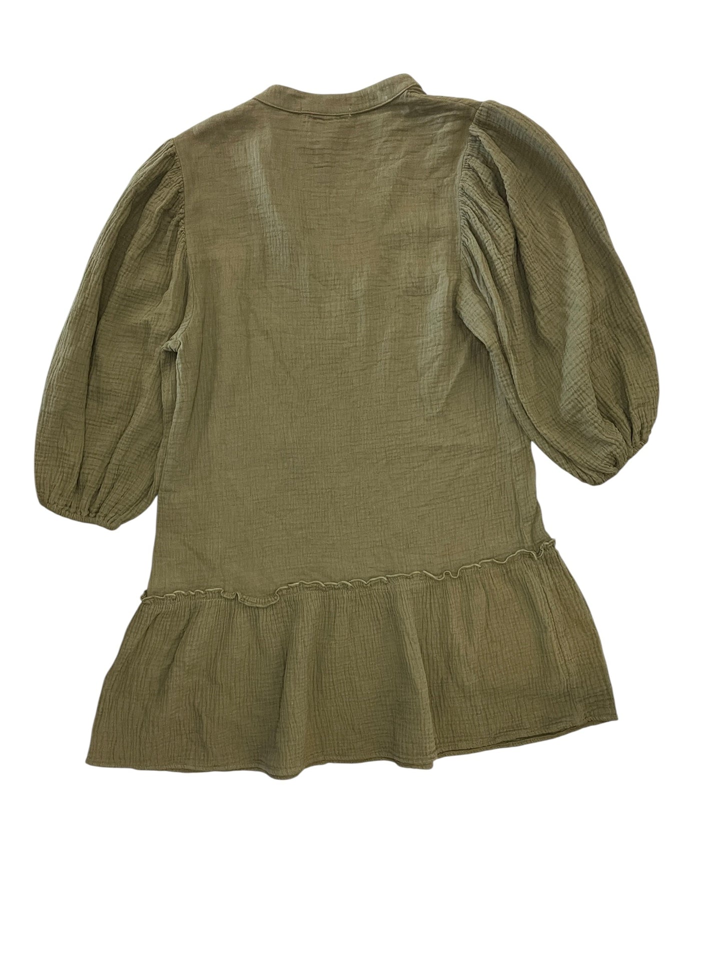 Dress Casual Short By Self Contrast In Green, Size:Xs