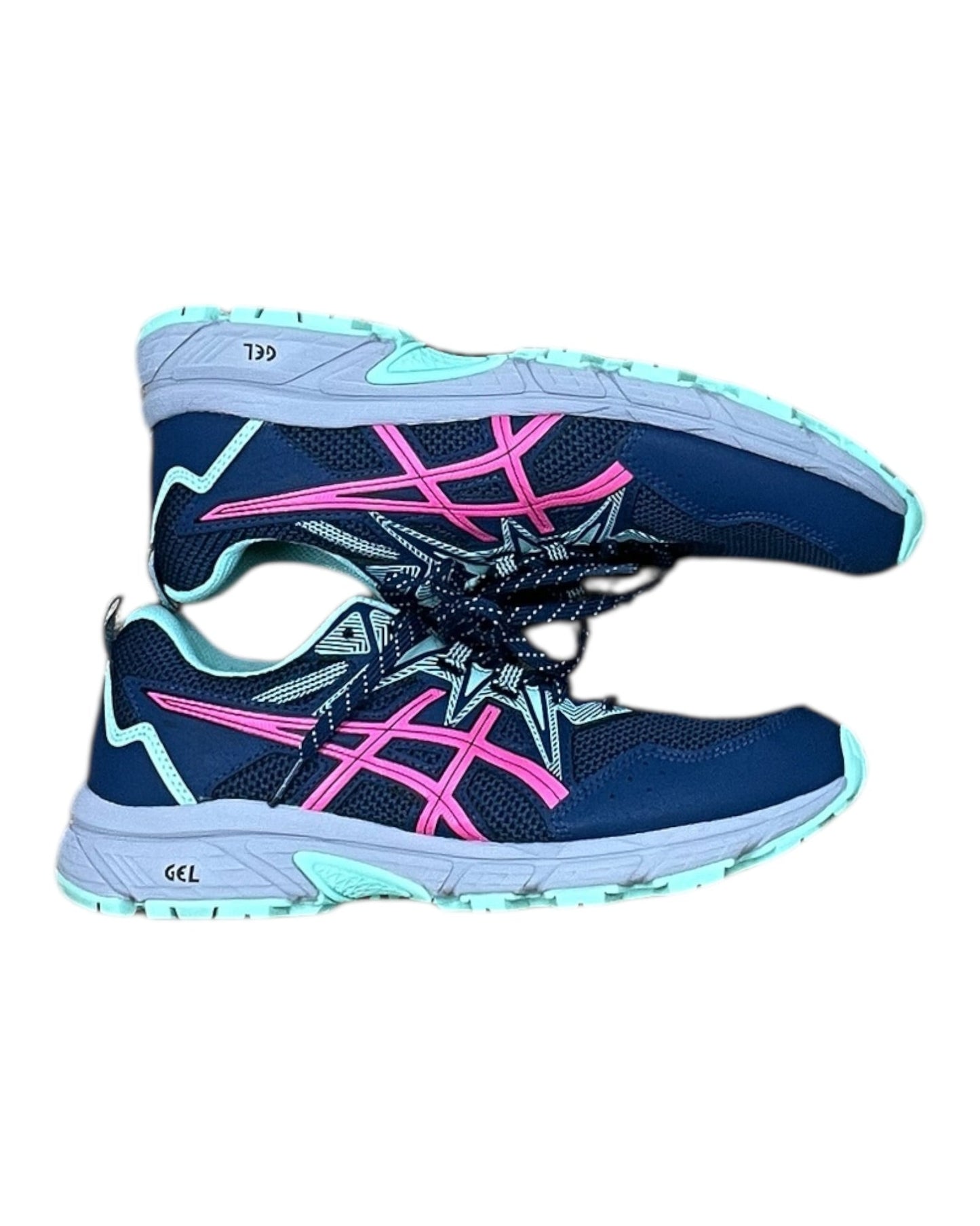 Shoes Athletic By Asics In Blue & Green, Size:9