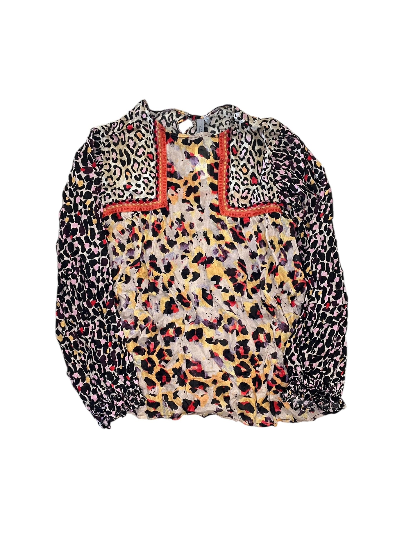 Blouse Ls By Bl-Nk In Animal Print, Size:L