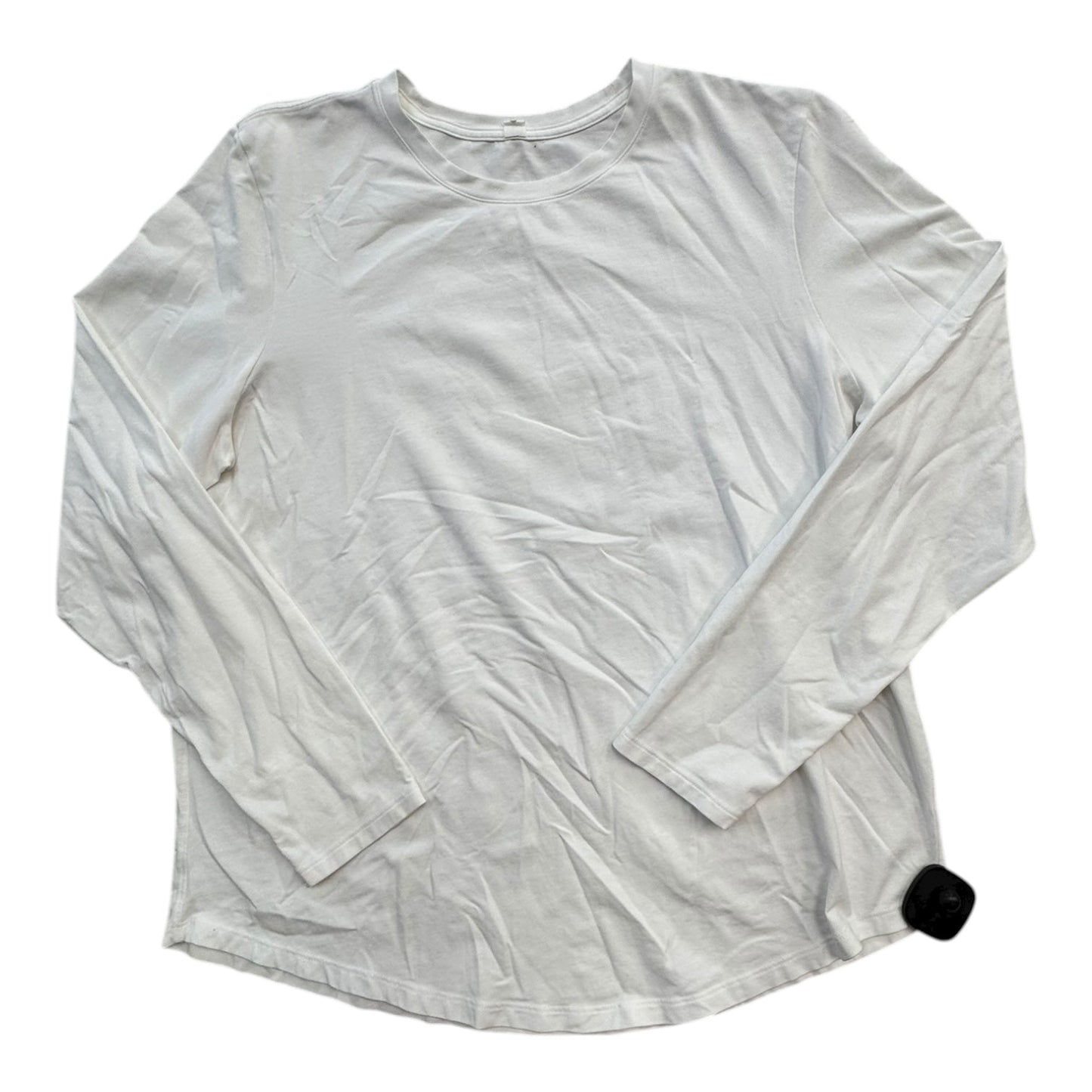 Athletic Top Ls Crewneck By Lululemon In White, Size:14