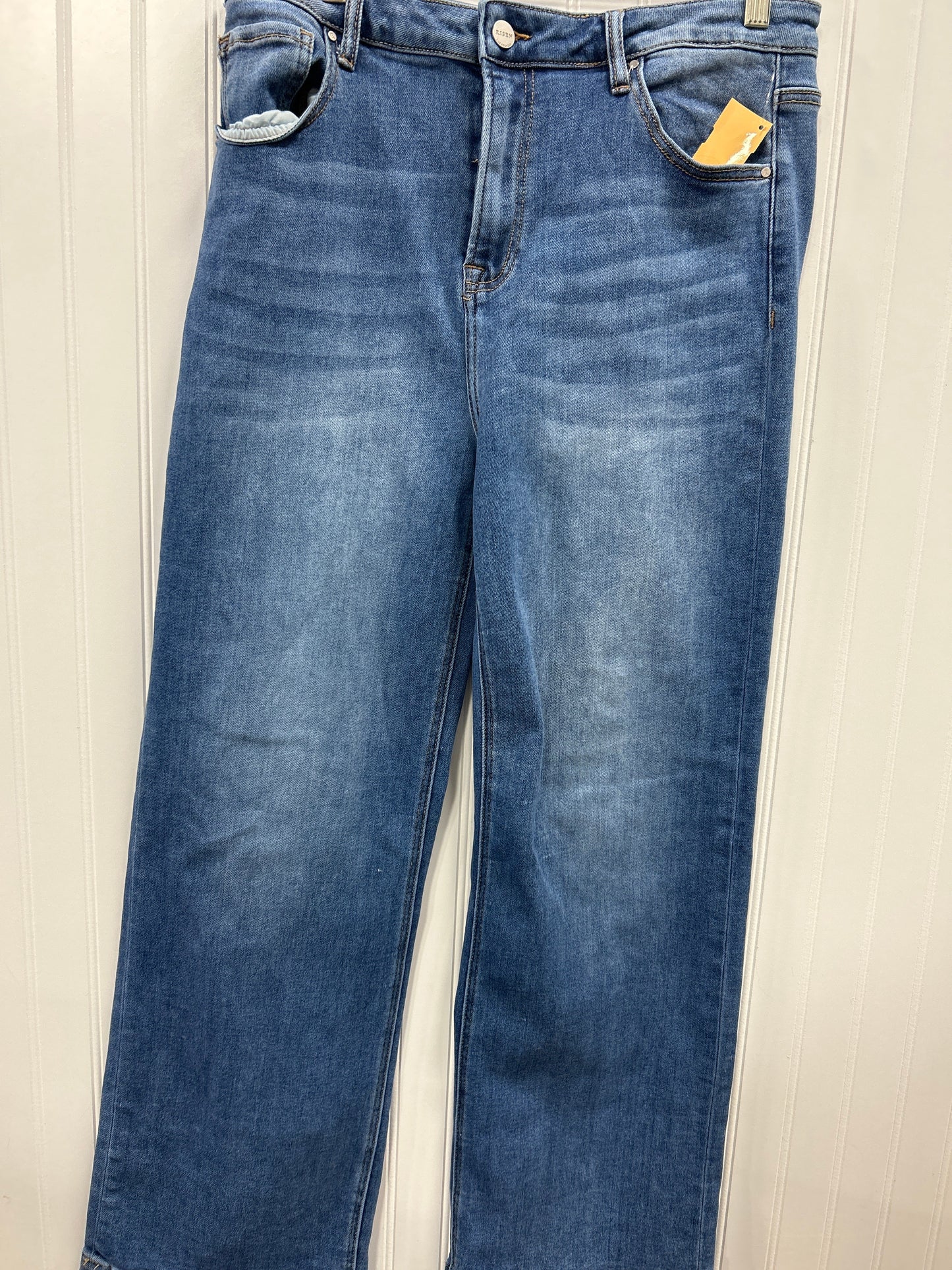 Jeans Wide Leg By Risen In Blue Denim, Size:12