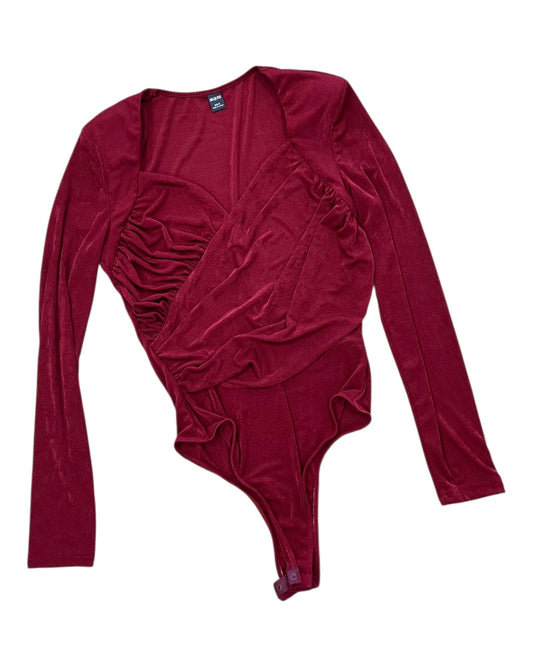 Bodysuit By Clothes Mentor In Red, Size:M