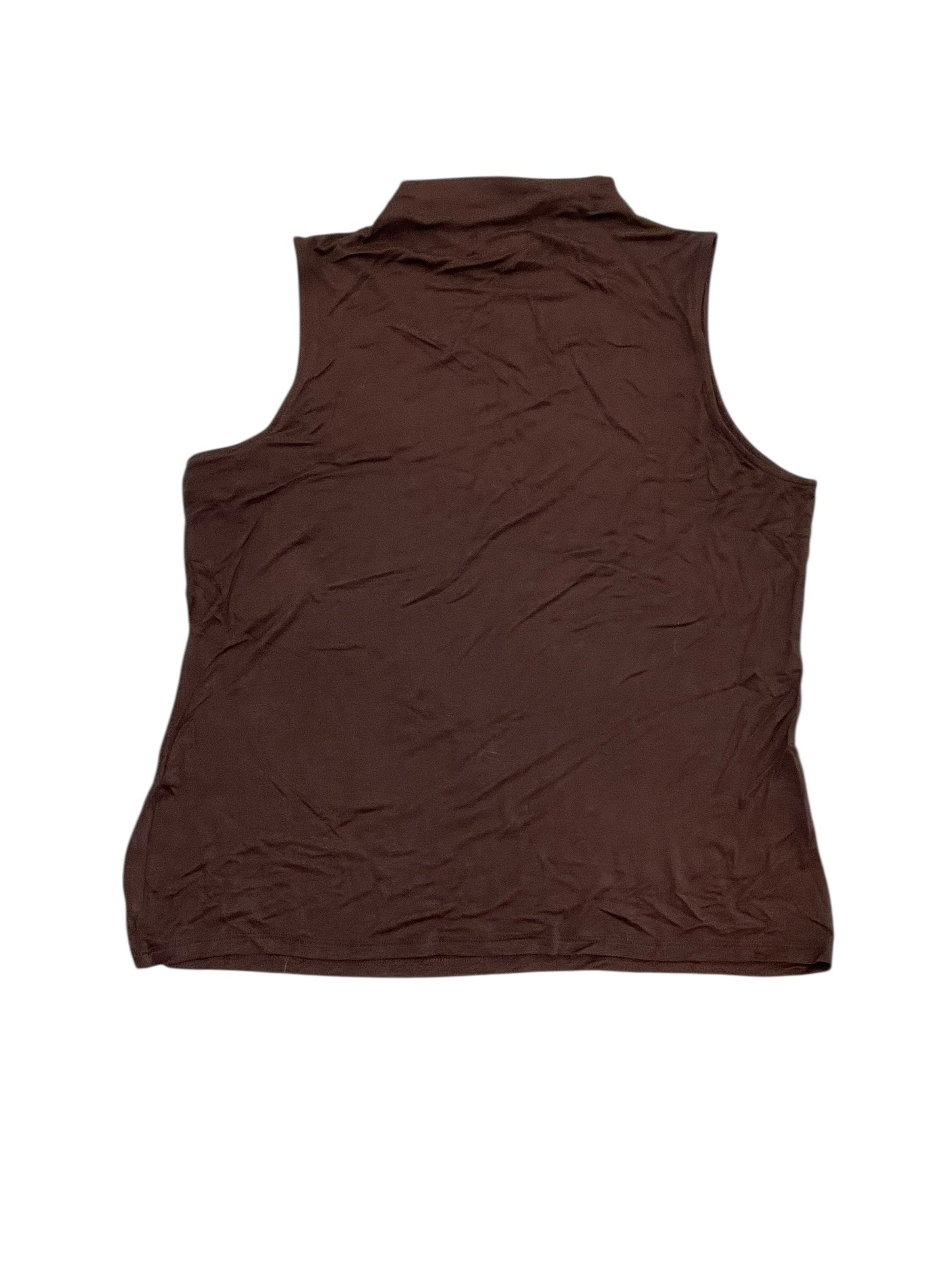 Top Sleeveless By Halogen In Brown, Size:Xl
