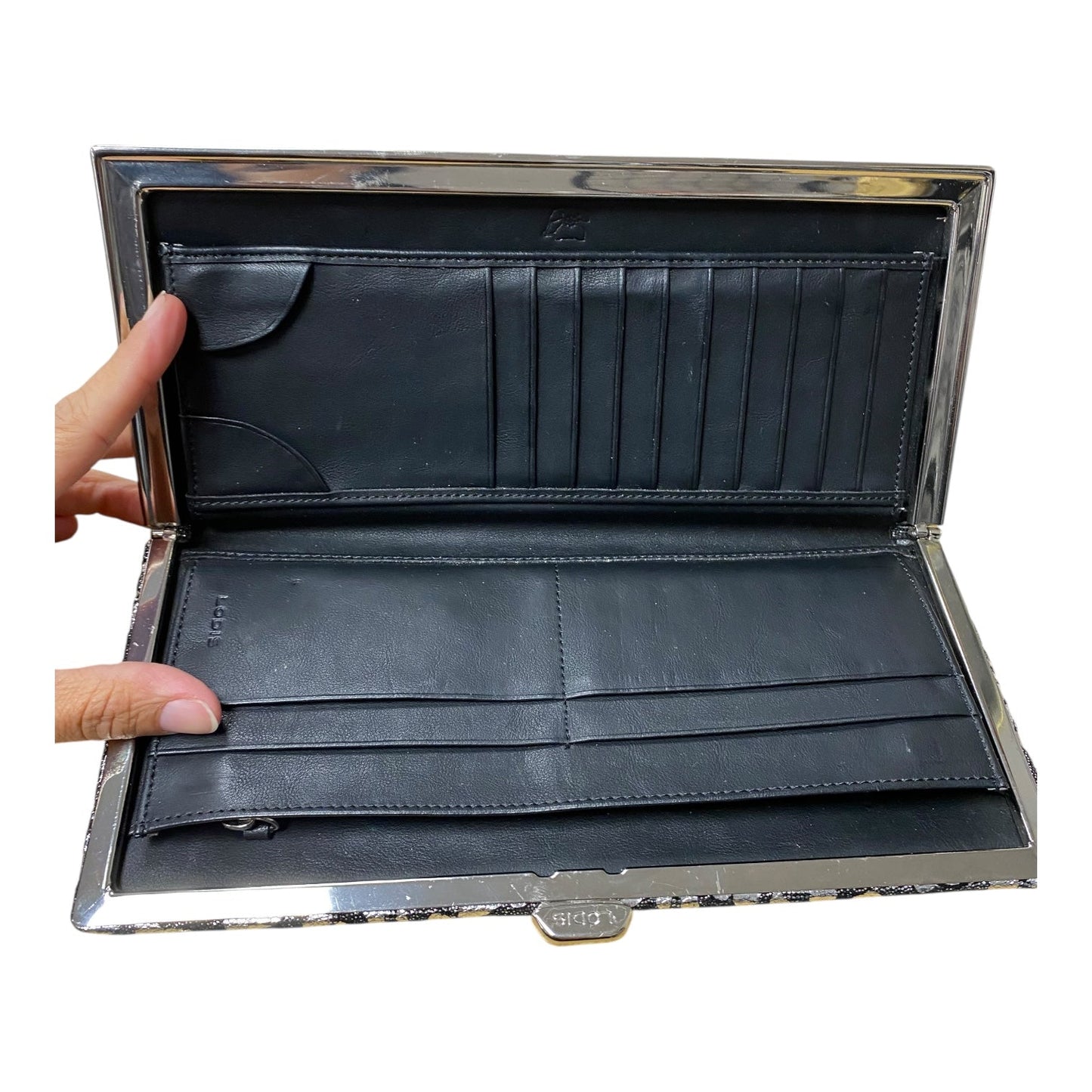 Wallet By Lodis In Silver, Size:Large