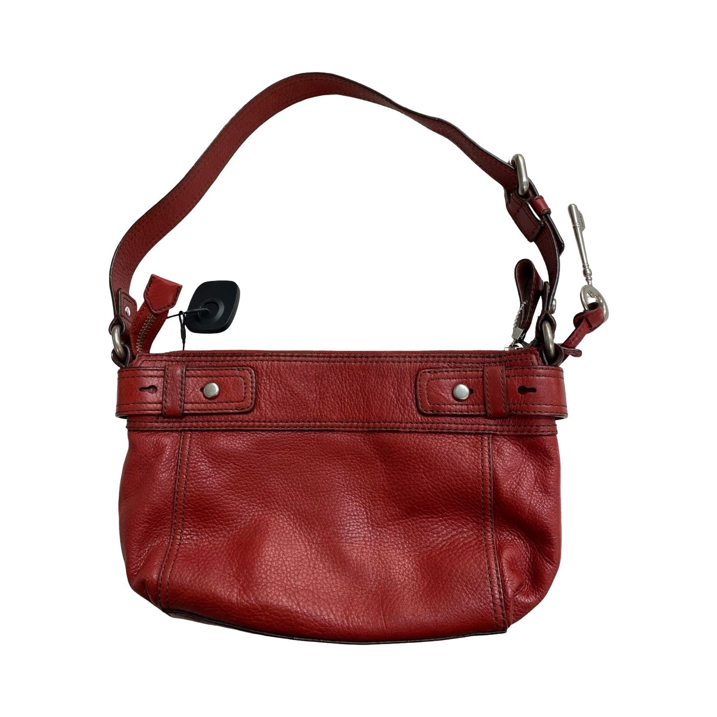 Handbag Leather By Fossil In Red, Size:Small