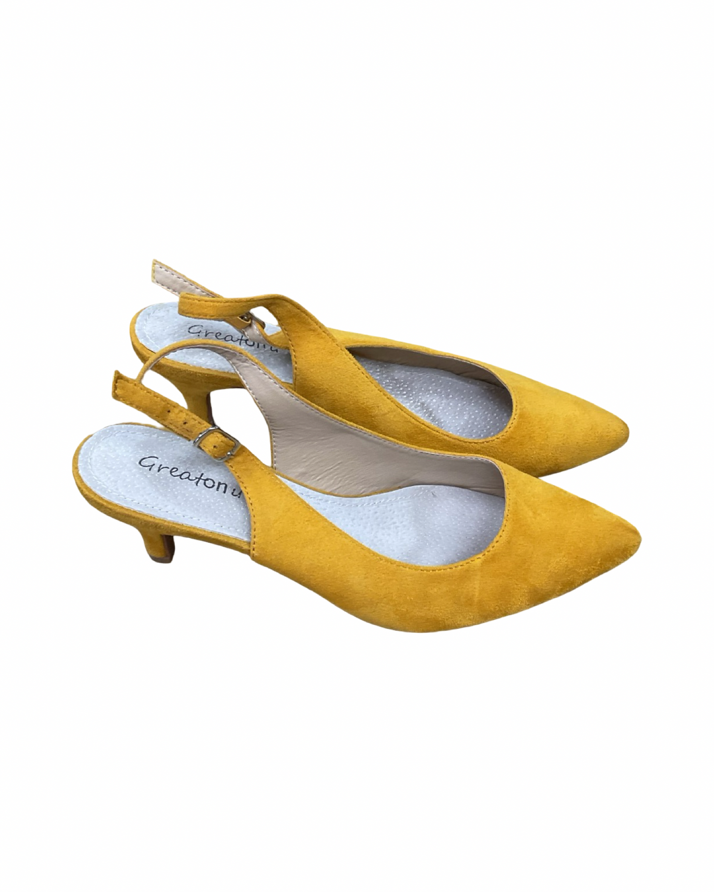 Shoes Heels Kitten By Clothes Mentor In Yellow, Size:8