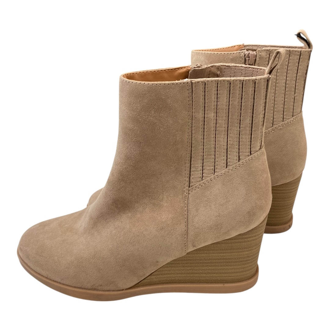 Boots Ankle Heels By Universal Thread In Tan, Size:10