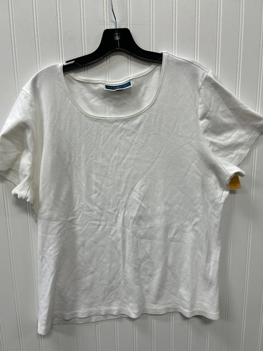 Top Ss Basic By Karen Scott In White, Size:Xxl