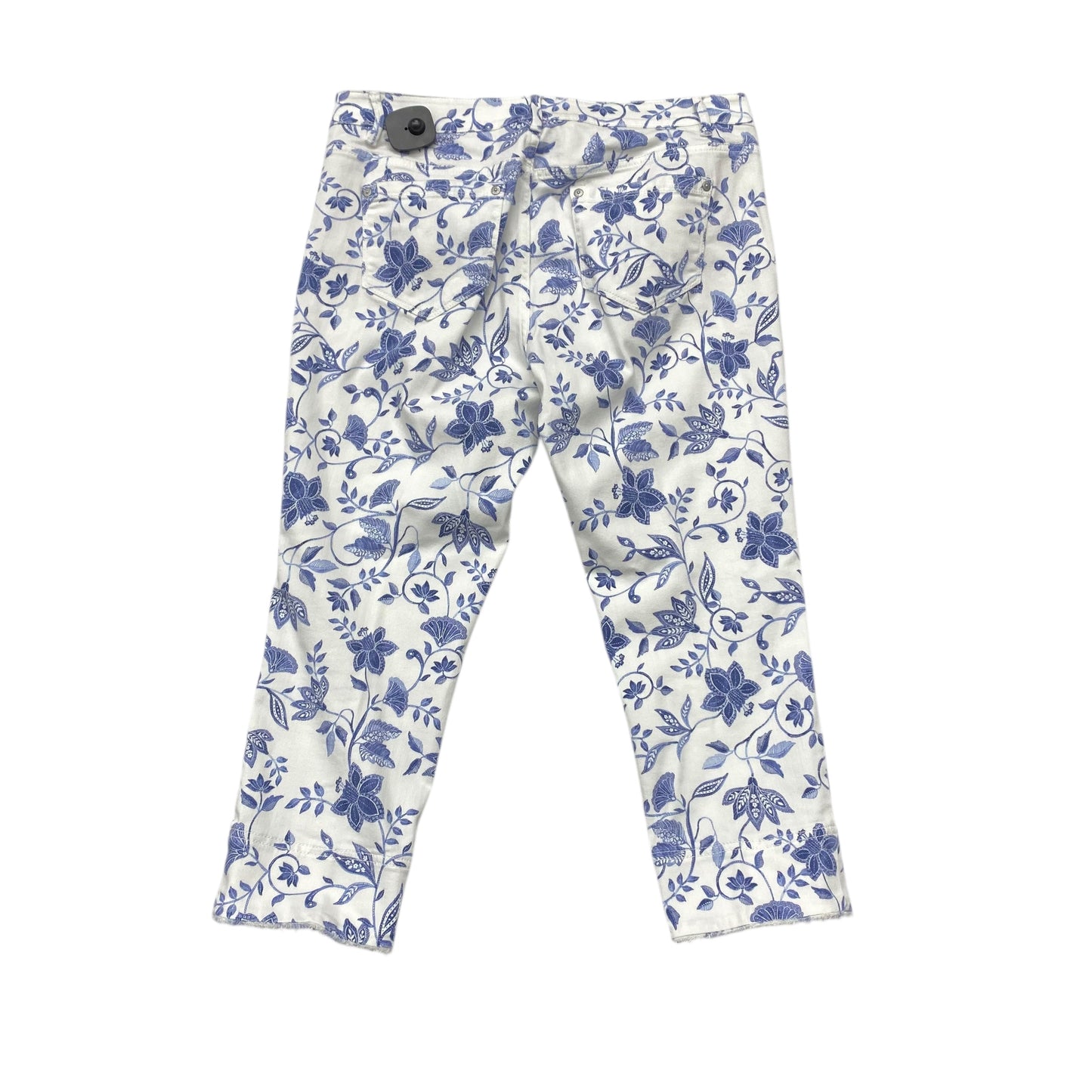 Jeans Cropped By J. Jill In Blue & White, Size:12P