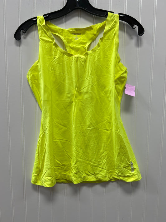 Athletic Tank Top By Reebok In Yellow, Size:L