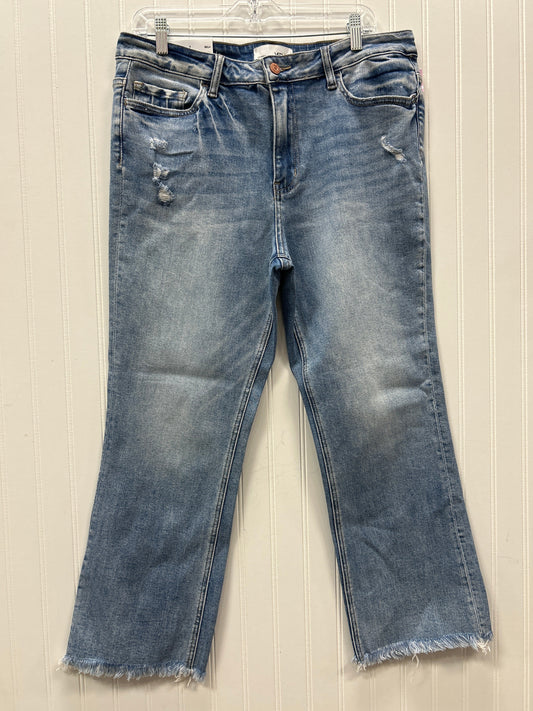 Jeans Straight By Vervet In Blue Denim, Size:14 NWT