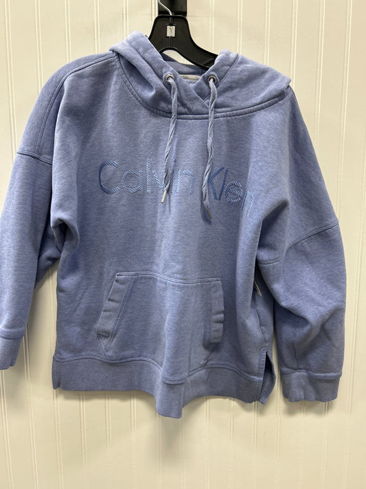 Sweatshirt Hoodie By Calvin Klein In Purple, Size:Xl