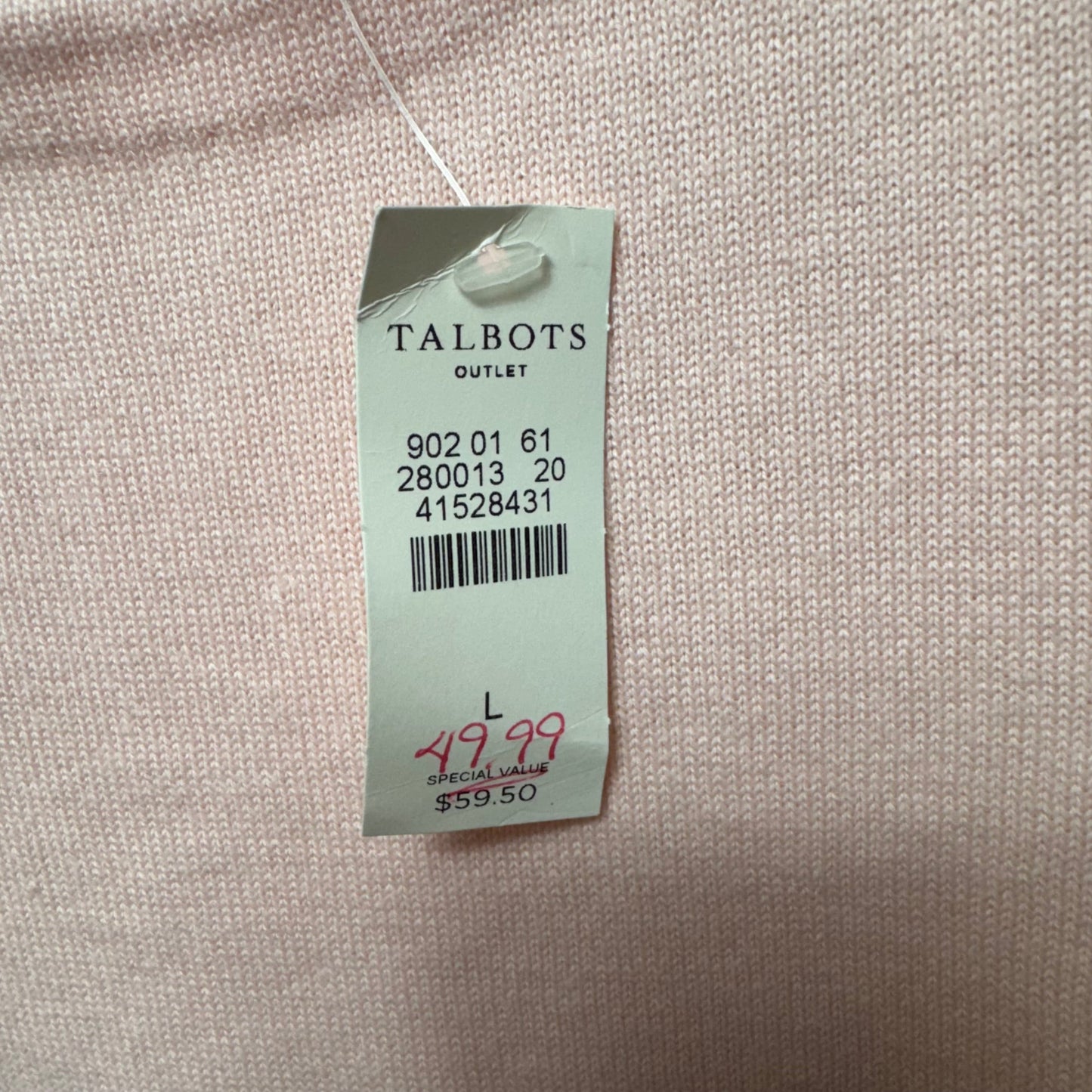 Sweater By Talbots In Pink, Size: L
