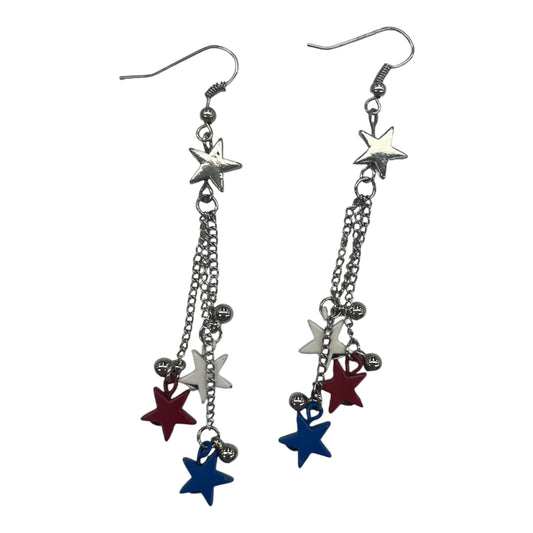 Earrings Dangle/Drop By Clothes Mentor In Red & Silver