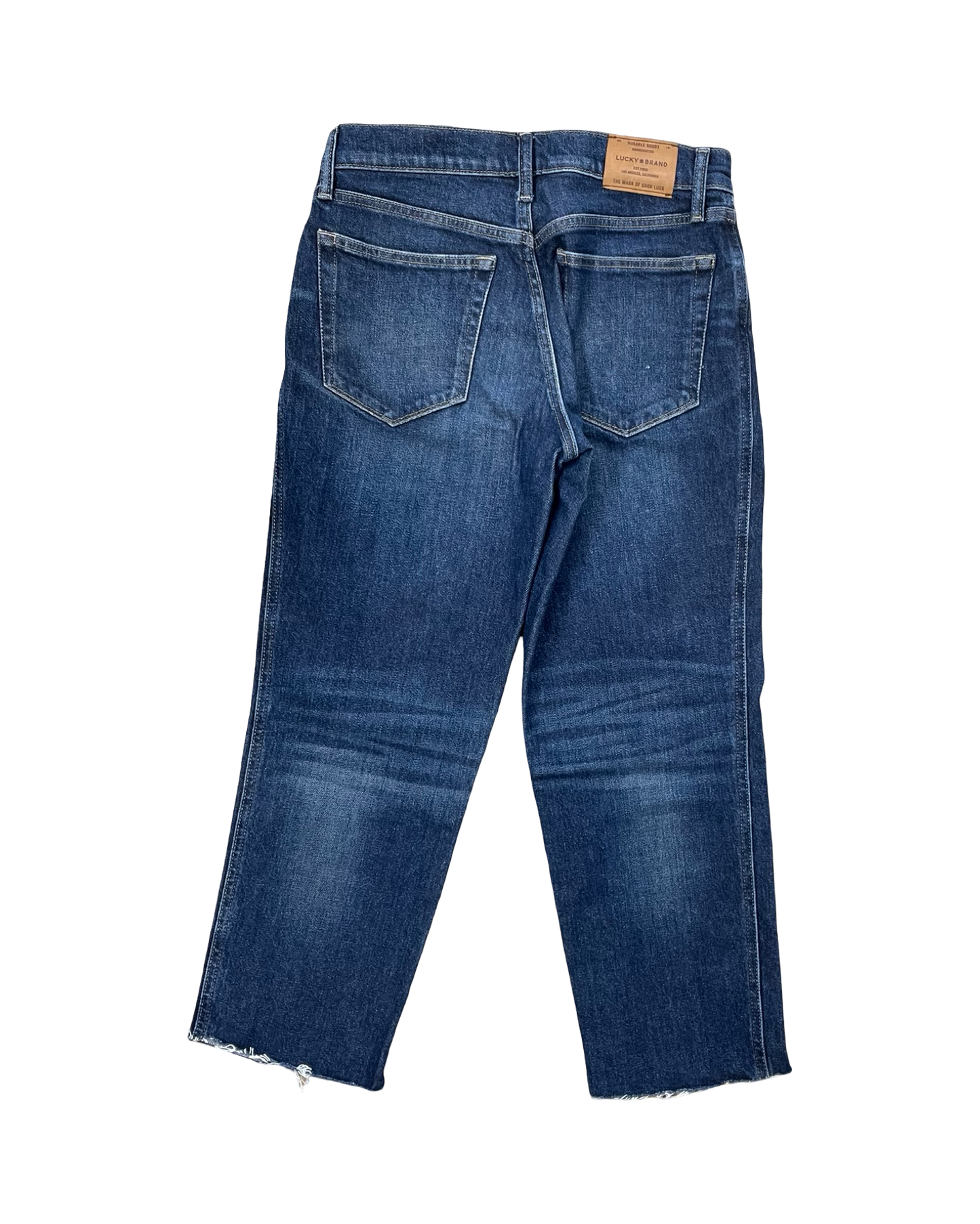 Jeans Cropped By Lucky Brand In Blue Denim, Size:4